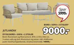 JYSK DYVIG BORD + SOFA + 2 STOLER tilbud