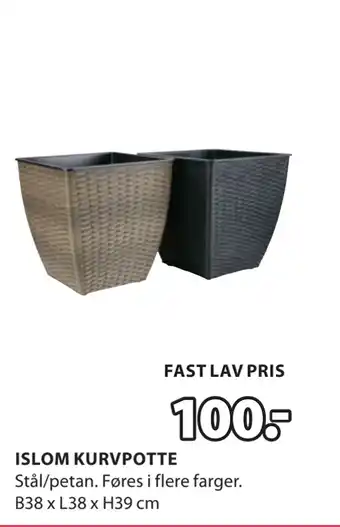 JYSK ISLOM KURVPOTTE tilbud