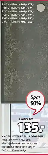 JYSK YNGEN LYSTETT RULLEGARDIN tilbud