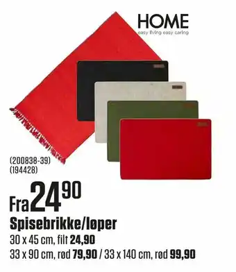 Europris Spisebrikke/løper tilbud