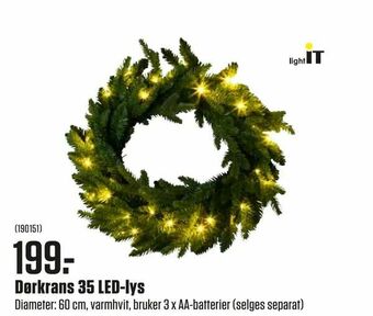 Europris Dørkrans 35 LED-lys tilbud