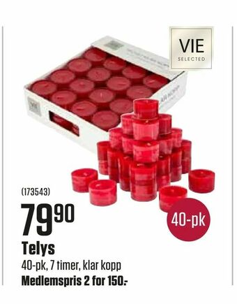 Europris Telys tilbud