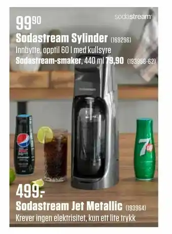 Europris Sodastream Jet Metallic tilbud
