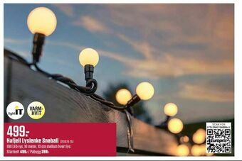 Europris Hafjell Lyslenke Snøball tilbud