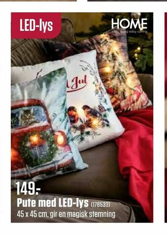 Europris Pute med LED-lys tilbud