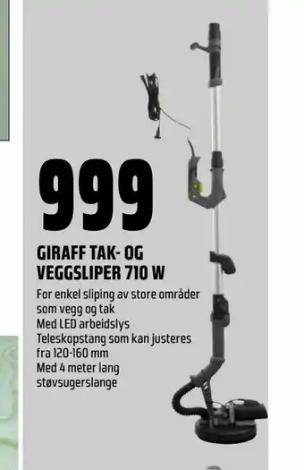 Obs Bygg Giraff tak- og veggsliper 710 w tilbud