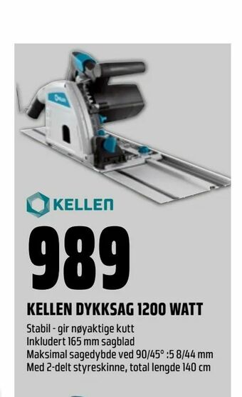 Obs Bygg Kellen dykksag 1200 watt tilbud