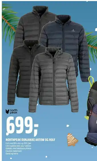 Coop Obs Northpeak dunjakke artow og rolf tilbud