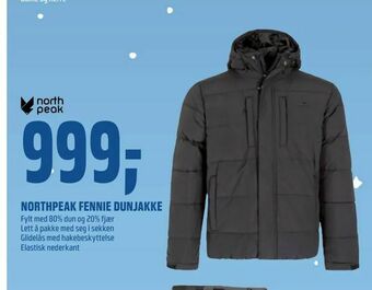 Coop Obs Northpeak fennie dunjakke tilbud