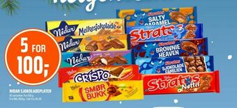 Coop Obs Nidar sjokoladeplater tilbud