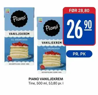 Rema 1000 Piano vaniljekrem tilbud