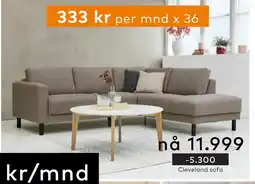 Skeidar Cleveland sofa tilbud