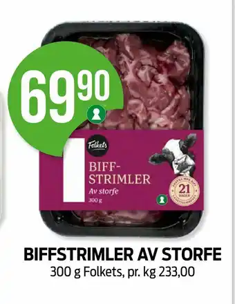 Kiwi Biffstrimler av storfe tilbud