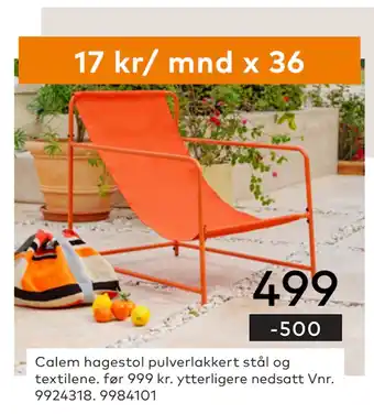 Skeidar Calem hagestol tilbud