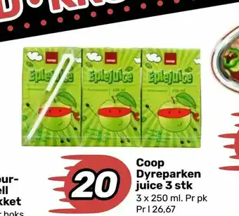 Coop Marked Coop Dyreparken juice 3 stk tilbud