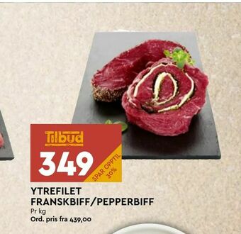 Coop Mega Ytrefilet franskbiff/pepperbiff tilbud