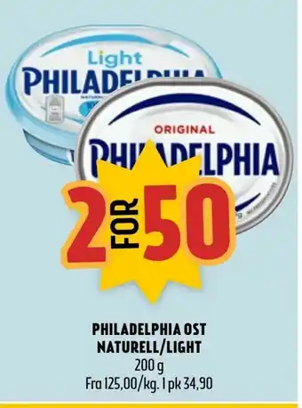 Coop Prix Philadelphia ost naturell/light tilbud