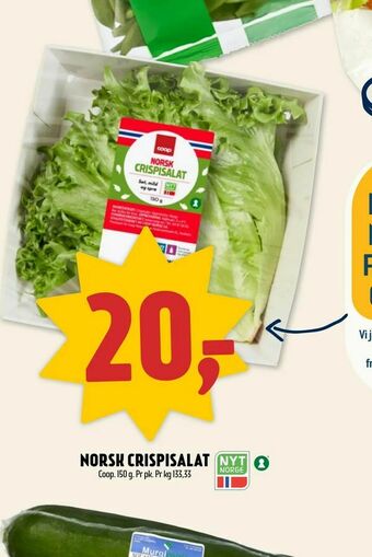 Coop Prix Norsk crispisalat tilbud