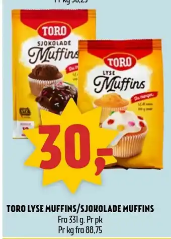 Coop Prix Toro lyse muffins/sjokolade muffins tilbud