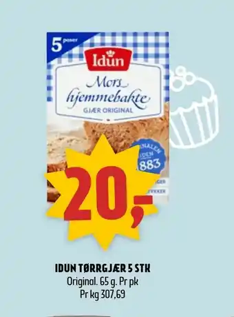Coop Prix Idun tørrgjær 5 stk tilbud