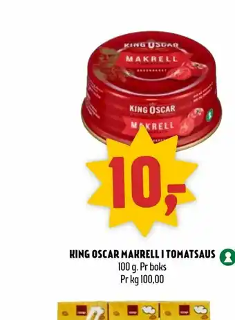 Coop Prix King oscar makrell i tomatsaus tilbud