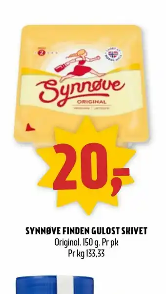 Coop Prix Synnøve finden gulost skivet tilbud