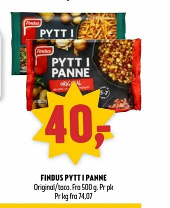 Coop Prix Findus pytt i panne tilbud