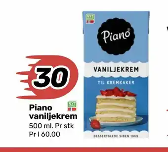 Matkroken Piano vaniljekrem tilbud