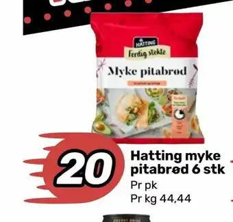 Matkroken Hatting myke pitabrød 6 stk tilbud