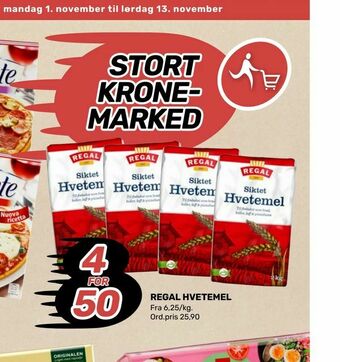 Matkroken Regal hvetemel tilbud