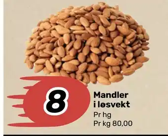 Matkroken Mandler i løsvekt tilbud
