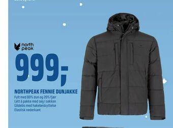 Coop Obs Northpeak fennie dunjakke tilbud