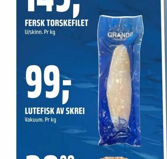 Coop Obs Lutefisk av skrei tilbud