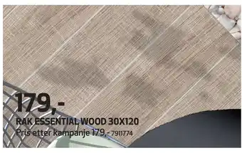 Flisekompaniet RAK ESSENTIAL WOOD 30X120 tilbud