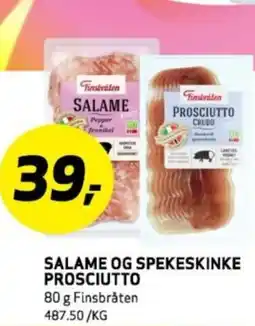 Bunnpris SALAME OG SPEKESKINKE PROSCIUTTO tilbud