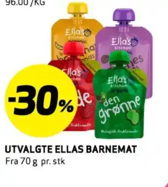 Bunnpris UTVALGTE ELLAS BARNEMAT tilbud