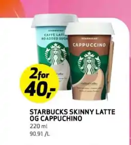 Bunnpris STARBUCKS SKINNY LATTE OG CAPPUCHINO tilbud