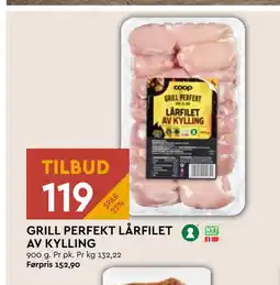 Coop Mega GRILL PERFEKT LÅRFILET AV KYLLING tilbud
