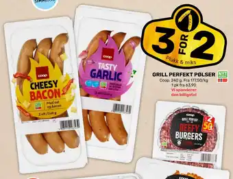 Coop Marked GRILL PERFEKT PØLSER tilbud
