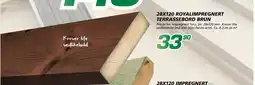 Coop Byggmix 28X120 ROYALIMPREGNERT TERRASSEBORD BRUN tilbud