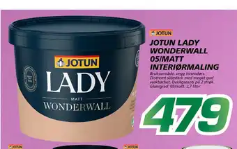 Coop Byggmix JOTUN LADY WONDERWALL 05/MATT INTERIØR tilbud