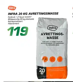 Coop Byggmix INFRA 20 KG AVRETTINGSMASSE tilbud