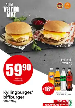 Spar Kyllingburger/ biffburger tilbud