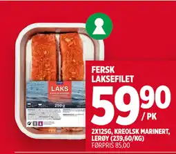 Meny FERSK LAKSEFILET tilbud