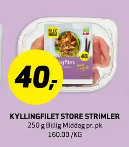 Bunnpris KYLLING FILET STORE STRIMLER tilbud
