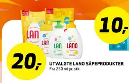 Bunnpris UTVALGTE LANO SÅPEPRODUKTER tilbud