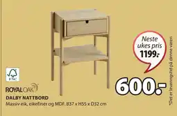 JYSK DALBY NATTBORD tilbud