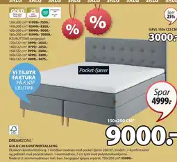 JYSK GOLD C30 KONTINENTALSENG tilbud