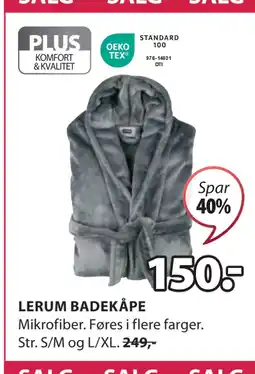JYSK LERUM BADEKÅPE tilbud