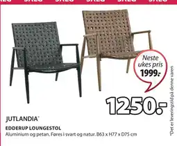 JYSK EDDERUP LOUNGESTOL tilbud